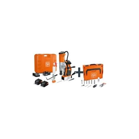 Fein  Akku-Universal-Magnet-Kernbohrmaschine  bis 35  mm mit  Anwenderset AKBU  35 PMQW  18 V  AS Construction-Site  Set /  2x 8,0  Ah Akku  + Ladegerät  - 71700466000