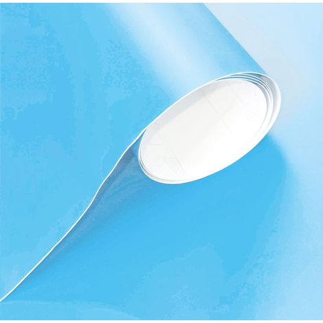 Vinyle adhésif décoratif bleu clair mat de 60 x 300 cm pour meubles, cuisine, murs, fenêtres, travaux manuels (1/5)