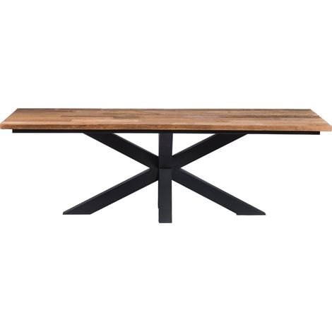 Table à manger rectangulaire en bois et métal L200 - LINAS (1/4)