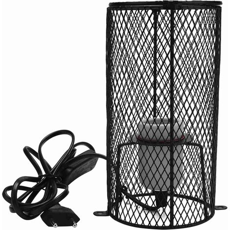 Lampe chauffante céramique reptiles avec support protection anti-brûlure pour serpents et tortues (1/5)