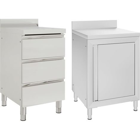 Armoires de cuisine commerciale 2 pcs Armoire de rangement Acier inoxydable RTJEX325162 (1/5)