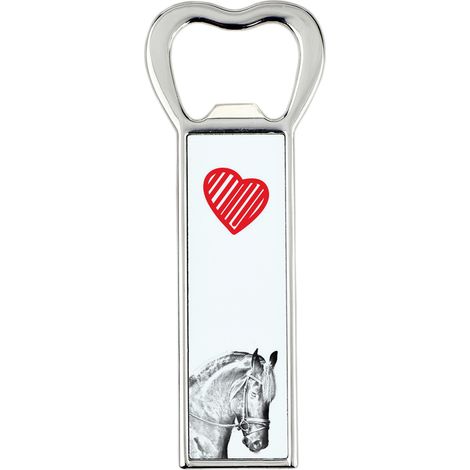 Apribottiglie con cavallo frisone, apribottiglie personalizzato per frigorifero, regalo unico per uomo di Art-Dog (1/5)