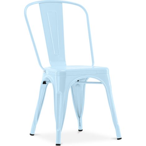 Dining Chair - Industrial Design - Steel - New Edition - Stylix Light blue