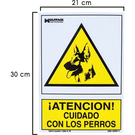 Affiche Attention aux chiens 30x21 cm.
