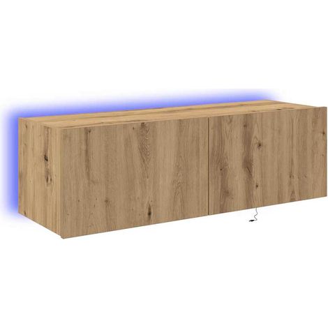 vidaXL Mobile TV da parete Rovere artigianale 100 x 35 x 31 cm (1/5)