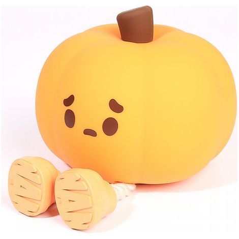 Small Pumpkin LED Night Light, Dimmable Silicone Bedside Lamp, Rechargeable Touch Night Light for Halloween Decoration