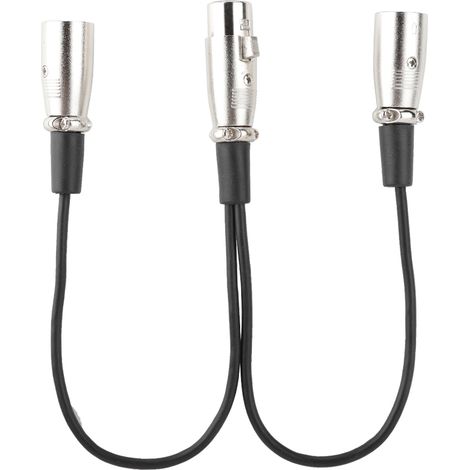 Adaptateur XLR Femelle 30cm vers Double Mâle pour Microphone Canon - Câble de Division Audio (1/5)