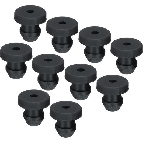 30Pcs Bouchon à Œillets en Caoutchouc à Pression, Diamètre de Montage 4.5mm ID 2mm, Joint Anti-Rayures Pour Tuyau de Câble de Boîte Électrique Noir (1/5)