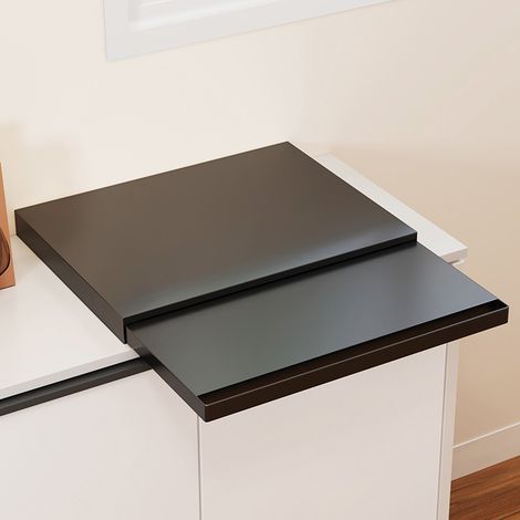 Vassoio per macchina da caffè espresso in acciaio al carbonio nero, compatibile con macchine da caffè espresso da 36x47 cm, con capacità di carico di 25 kg e cassetto scorrevole a rulli. (1/4)