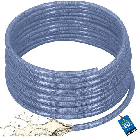 KOTARBAU® Tuyau Eau ø 19 mm / 3,5 mm - Tuyau Compresseur d'air 50 m - Tuyau PVC Souple - Transparent - Tuyau Arrosage Renforcé (1/4)