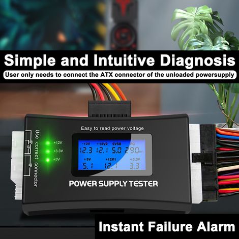 Outil de détection de puissance ATX Portable, testeur de Signal hôte d'ordinateur, écran LCD, outils de test de Source de châssis. (1/5)