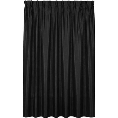 Rideau de douche anti-moisissure, en tissu PEVA imperméable, lavable, adapté aux baignoires ou salles de bains, avec crochets de rideau de douche, noir. (1/5)