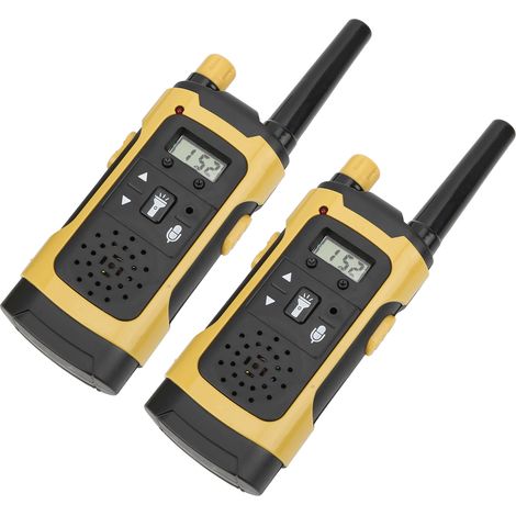 Lot de 2 talkies-walkies portables sans fil pour enfants, avec simulation d'interphone en temps réel. (1/5)