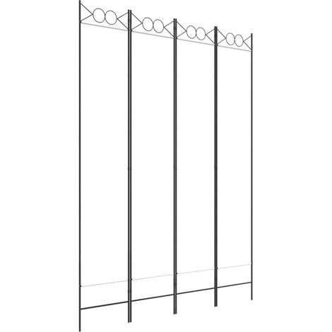 Cloison de séparation 4 panneaux Blanc 160x220 cm Tissu CFW768116 (1/5)