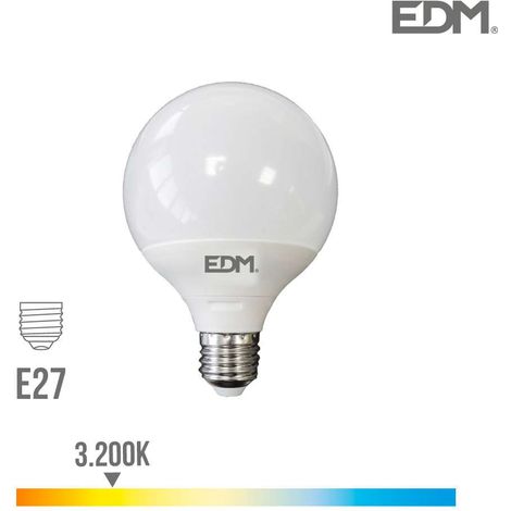 Ampoule Globe Led ø125mm E27 15w 1521lm 3200k Lumière Chaude ø12,5x14cm Edm (1/5)