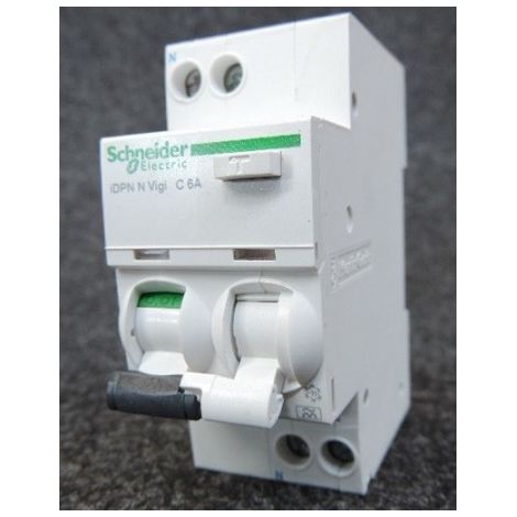 Disjoncteur différentiel 6A 1P+N courbe C 6kA protection 300mA type A SI Acti 9 iDPN N Vigi SCHNEIDER A9D43606