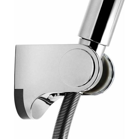 Universal Adjustable Fixed Mounted Shower Head Holder Bathroom Wall Connector Chrome ABS HSZJ001 (1/4)