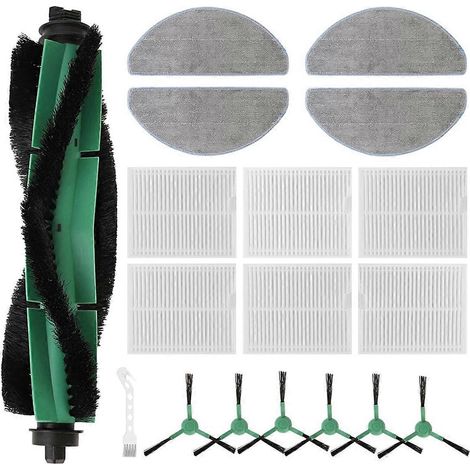 Kit de 18 pièces, pièces de rechange : brosse principale, brosse latérale, filtre, lingette de nettoyage pour aspirateurs robots Y0140/Y0110 (1/4)