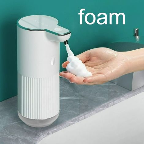 Distributeur de savon mousse automatique sans contact, étanche, 360 ml, à fixation murale et rechargeable. (1/5)