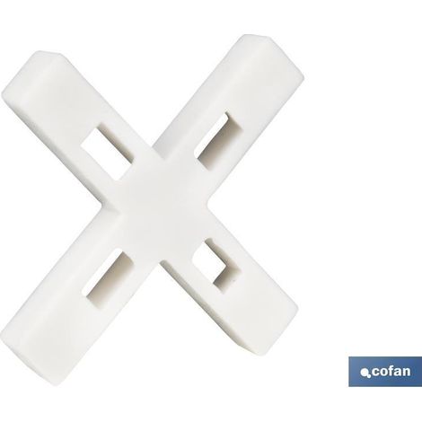 COFAN cruceta para alicatado 6,0 mm 100 uds , Crucetas de gran resistencia para alicatado, reforzadas y diseñadas para soportar losas pesadas. Son esenciales para garantizar la pre