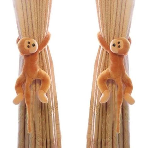 Embrasses à Rideaux,1 Paire de Crochets pour Embrasses de Rideaux Singe Rideau Clips Corde Porte-Accessoires pour Rideaux (1/4)