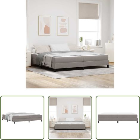 vidaXL Holzrahmen -  Boxspringbett mit Matratze Taupe 200 x 200 cm Stoff (1/5)