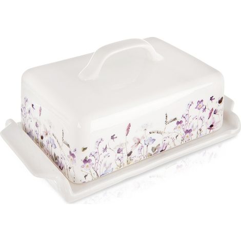 Butterdose aus Porzellan, Küchenbehälter zur Aufbewahrung von Butter (1/5)