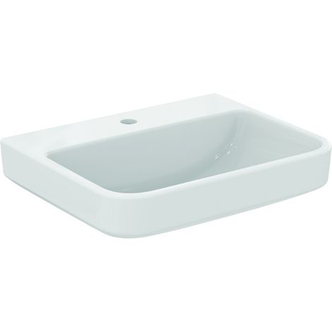 Vasque de salle de bain i.life B 1HL sans huile 550x440x180mm blanc avec SmartGuard