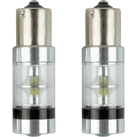 Lot de 2 ampoules LED 1156 PY21W BAY15D 1156, blanches, ultra-lumineuses, pour clignotants, feux de recul, feux stop et feux de stationnement. (1/5)