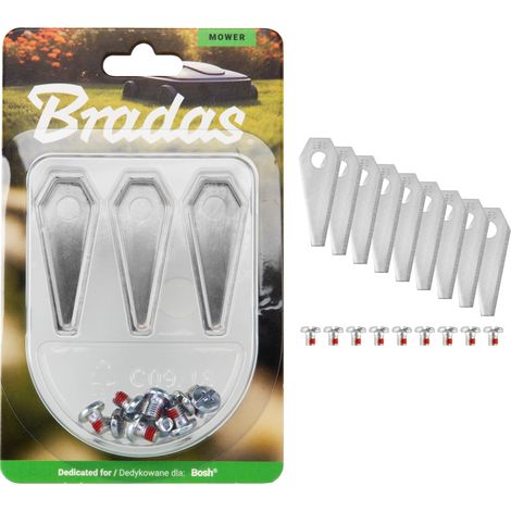 Neutro, set de 9 pezzi, taglio ad alta precisione, maggiore durata, ideale per prati perfetti e uniformi. (1/2)