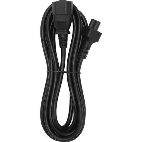 Câble d'extension IEC320 C14 mâle vers C5 femelle, résistant à la tension et imperméable, coque PVC, 3 mètres (1/5)