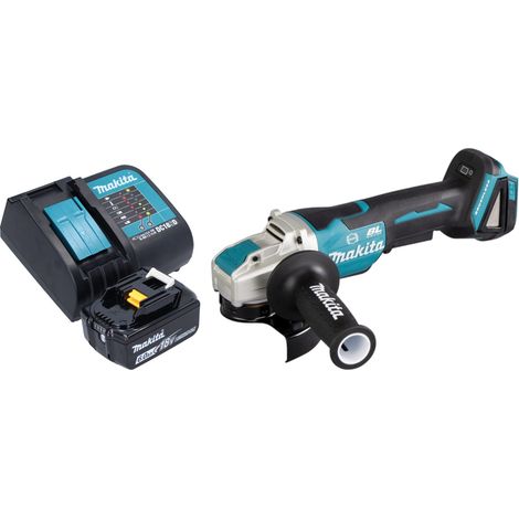 Smerigliatrice angolare a batteria Makita DGA 520 SG1X1 18 V 125 mm X-LOCK Brushless + 1x batteria ricaricabile 6,0 Ah + caricatore