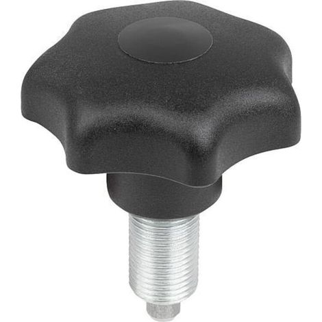 KIPP Arretier- und Spanngriff Gr.3 D2=50 M12x1,5 L=57,8 Stahl autom. (1/4)