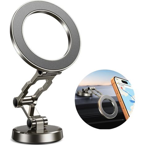 Magsafe Autohalterung (Dreifach und komplett aus Metall) Magnetische Handyhalterung für das Armaturenbrett, Autozubehör für iPhone 17 Pro Max, 16, 15, 14 (1/5)