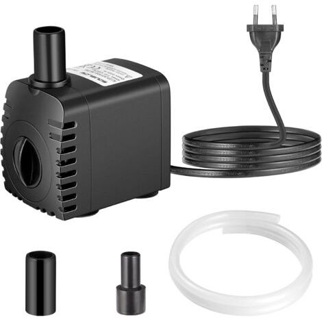 8 W Pompe à eau submersible 600 L/H AC220-240 V avec 2 embouts pour aquarium bassin bassin fontaine Jardin système (1/5)