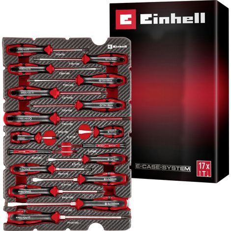 Original Einhell E-Case Pad 17-tlg. Schraubendreher (Vergaser-Schraubendreher, Präzisions-Schraubendreher, Schlagkappe, Innenstern-Profil, Chrom-Vanadium-Stahl, E-Case-System) (1/5)