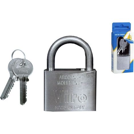 Viro 373 Lucchetto Inox mm40 - Arco mm20 - Sicurezza e Resistenza