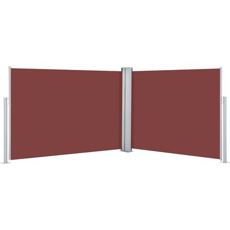 Tenda da Sole  Tenda parasole Laterale Retrattile Marrone 100x1000 cm (1/4)