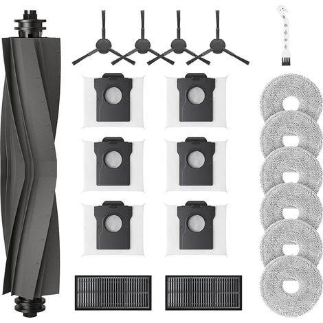 Lot de 20 Accessoires pour Dreame L10s Ultra Gen 2 / L10s Pro Ultra Heat/Mova E30 Ultra, Pièces Rechange 6 Sacs à Poussière, 1 Brosse Principale, 6 Serpillière, 2 Filtres, 4 Brosse Latérale (1/5)