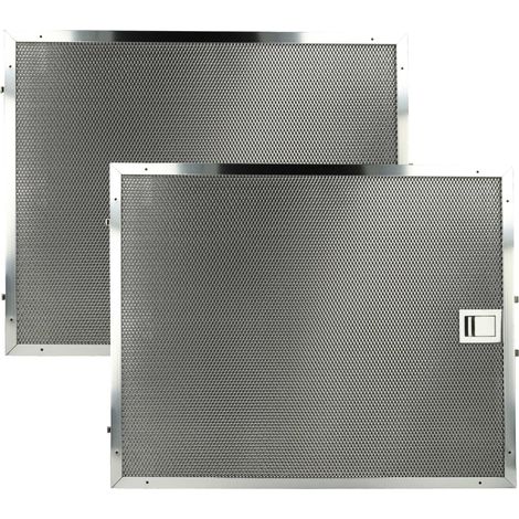 vhbw 2x Filter Metal Grease Filter compatible with Miele DA5330D Extractor Fan - 39.1 x 31.5 x 0.9cm stainless steel