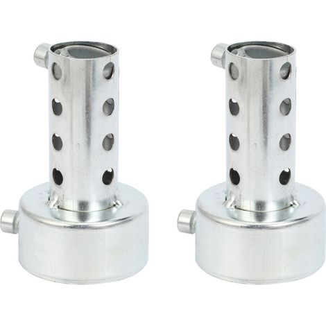 Convient à deux inserts de silencieux d'échappement de moto argentés, 48 mm x 80 mm (1/3)