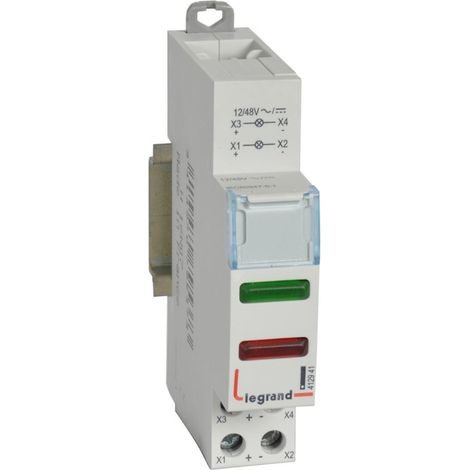 Legrand 412941 LED-Anzeige CX3 Doppel 12V bis 48V oder 12V bis 48V - grün und rot - 1 Modul