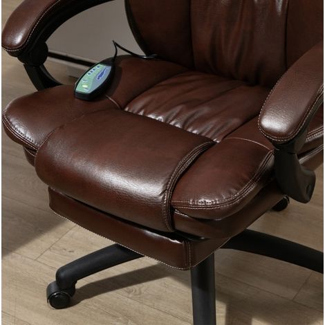 Sillón oficina masaje y reposapiés ergonómico reclinable OKMYHOME (1/3)