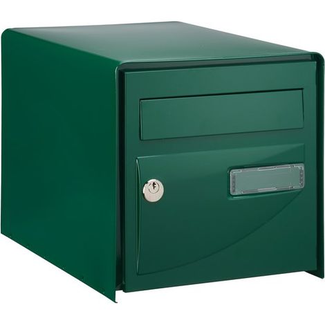 Decayeux – Boîte aux lettres Probat simple face vert RAL 6005 – Acier électrozingué – Résistante aux intempéries – Sécurisée contre effraction