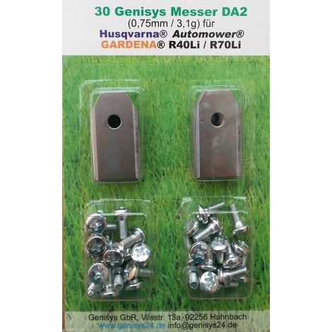 30 Klingen 0,75mm Messer Husqvarna Automower ® 210 220 230 260 265 SolarHybrid VPE (St./Pcs) 30 (1/5)