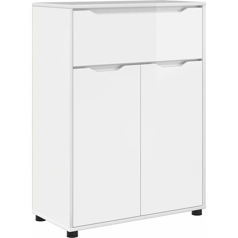 Maison Exclusive - Badezimmerschrank mit Regal Hochglanz Weiß 72,