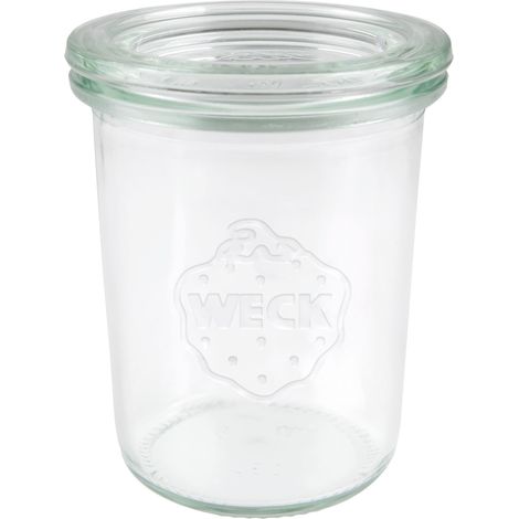 Weck Sturzglas Inhalt 160 ml, Einmach Glas mit Glasdeckel, 12 Stück (1/2)