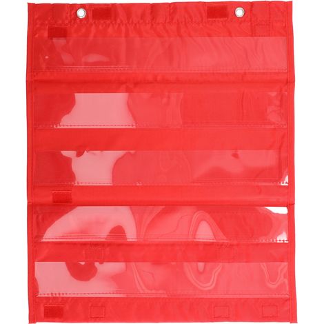 Tableau à Pochettes Aimanté 5 Lignes Transparent pour Écoliers - Organisation Scolaire à la Maison Rouge (1/5)