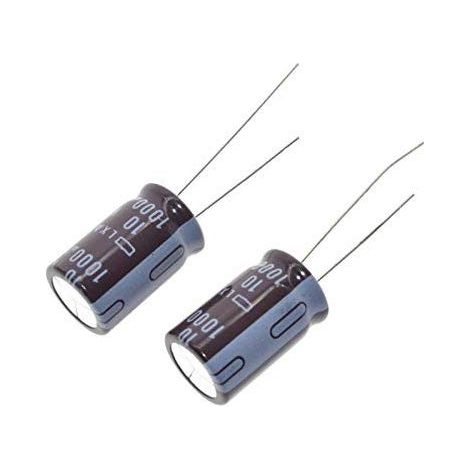 Condensatore elettrolitico 1000uf 10vdc Dimensioni 10x12,5mm 1000mf10v105/rd