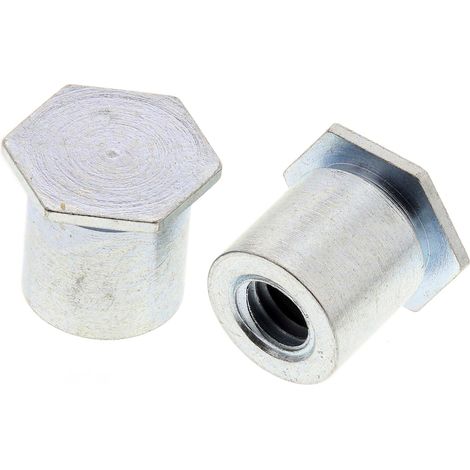 Entretoise auto-sertissable RS PRO Acier Zingué, M3 ( Prix pour Sachet de 50 )